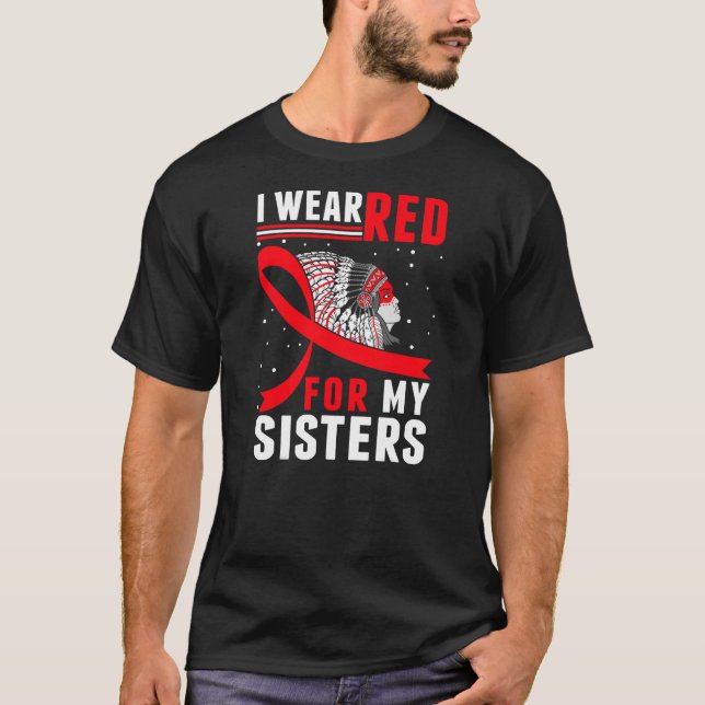 T-shirt Amérique native MMIW Sensibilisation Je porte le r (Devant)