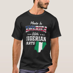 T-shirt Amérique Nigeria Parties Nigeria Carte Nigeria Usa
