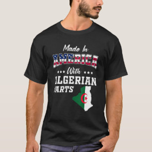 T-shirt Amérique Parties algériennes Algérie Carte USA Dra