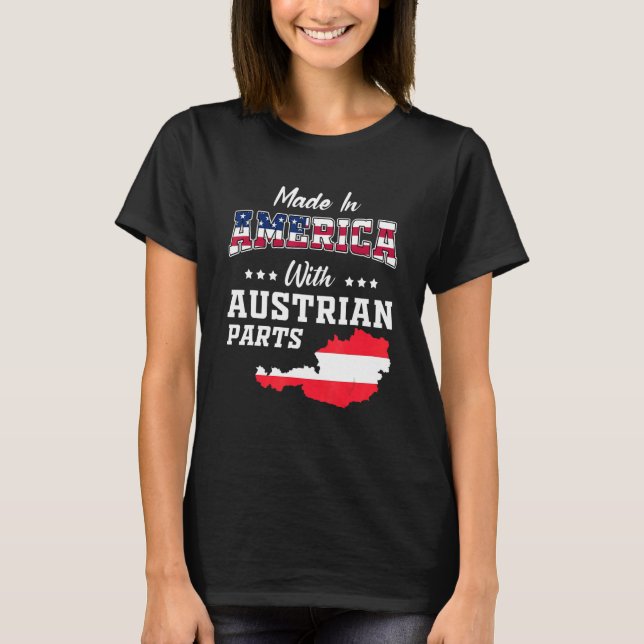 T-shirt Amérique Parties autrichiennes Autriche Carte USA  (Devant)