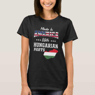 T-shirt Amérique Parties Hongroises de Hongrie Carte Drape