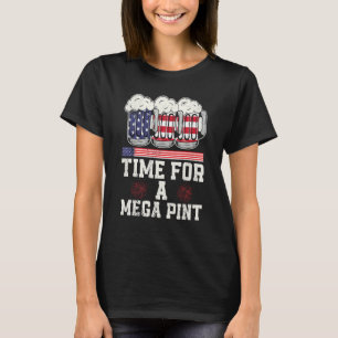 T-shirt Amérique Patriotique Usa Drapeau Temps Pour Un Meg