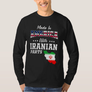 T-shirt Amérique Pièces Iraniennes Carte Iran Drapeau Usa 