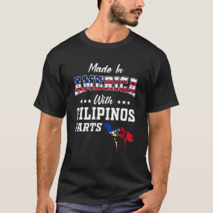 T-shirt Amérique Pièces philippines Philippine Carte USA D