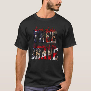 T-shirt Amérique Terre De La Liberté À Cause Du Courageux