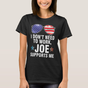 T-shirt Amérique US Lunettes de drapeau Je n'ai pas besoin