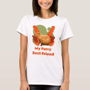 T-shirt Ami à Fourrure Capybara Animal Tropical