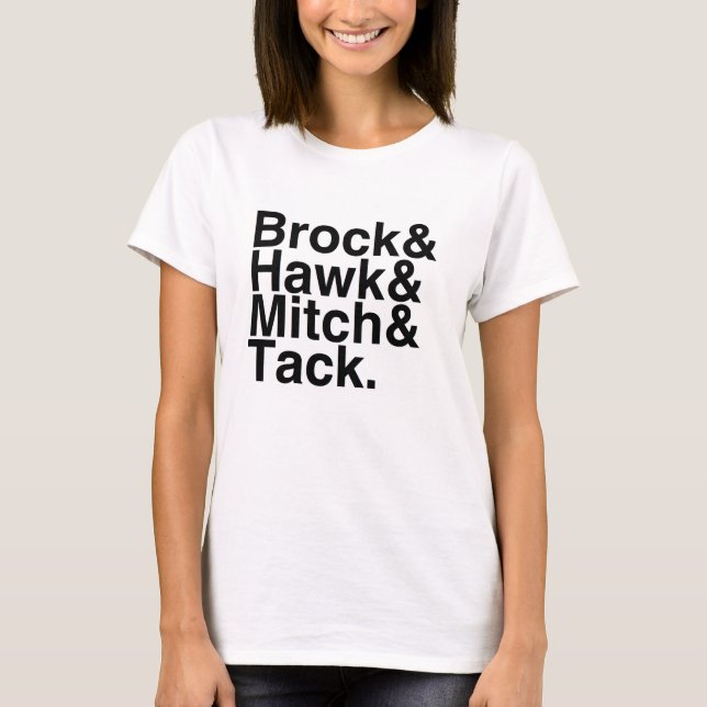 T-shirt Ami Brock, faucon, Mitch, pointe de livre (Devant)