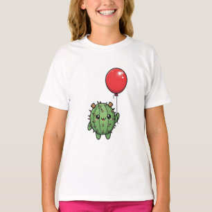 T-shirt Ami Cactus avec Enfants au Ballon Rouge