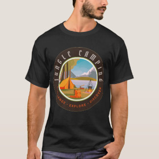 T-shirt ami de camping en jungle