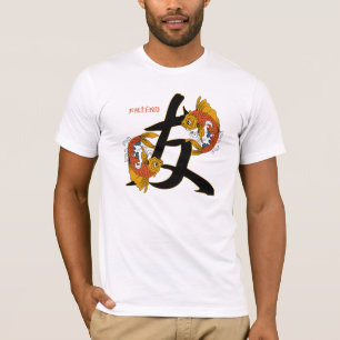 T-shirt Ami de poissons de Koi de kanji