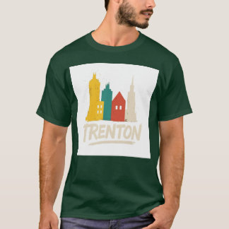 T-shirt ami du style de rue de Trenton Skyline