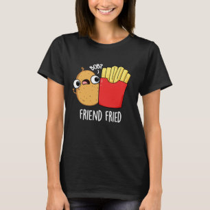 T-shirt Ami Friend Funny Fries Français Pun Dark BG