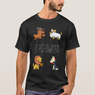 T-shirt Ami Halloween Chien Corgi Lion Mignon
