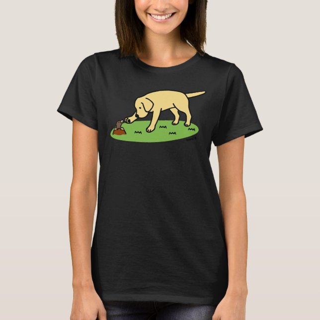 T-shirt Ami Jaune Du Labrador Et De La Mole (Devant)