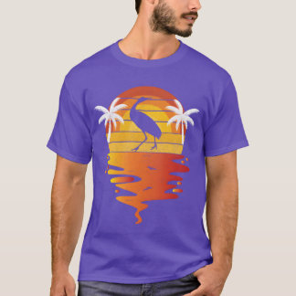 T-shirt ami Rétro Vintage Grue des collines Oiseau