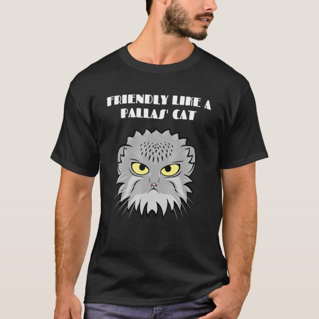 T-shirt Amical Comme Un Chat De Pallas Drôle Chat Gens (Devant)