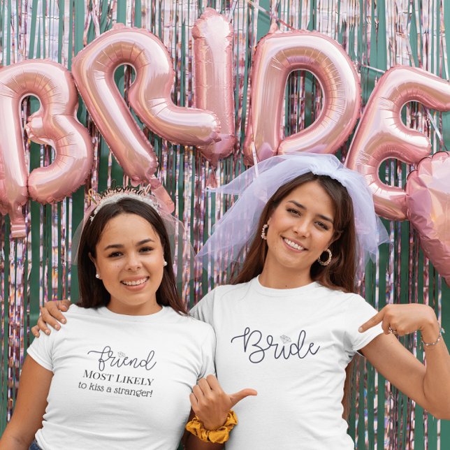 T-shirt Amie de la mariée personnalisé le plus susceptible (Créateur téléchargé)