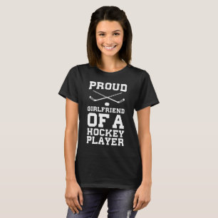 T-shirt Amie fière d'un rapport T de joueur de hockey