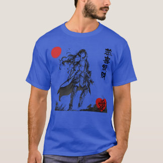 T-shirt amies de femme guerrière d'anime japonais