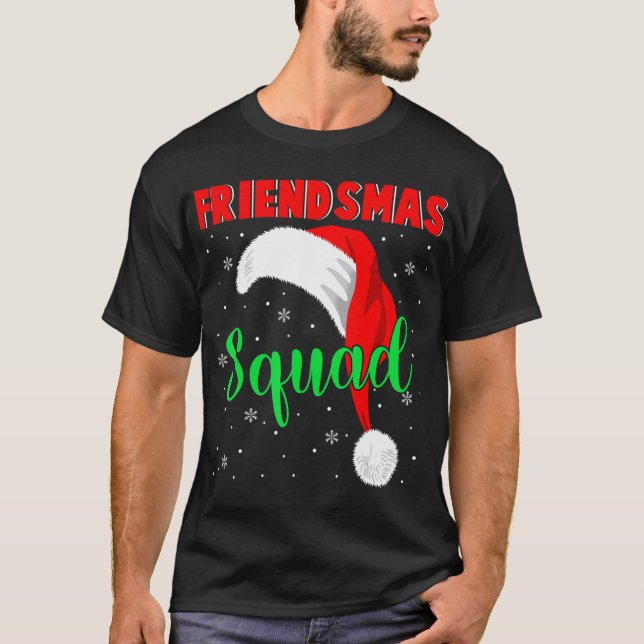 T-shirt Amies Escouade Cool Père Noël Correspondances Amis (Devant)