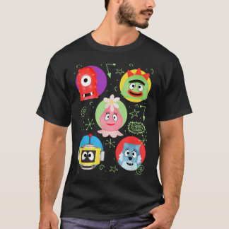 T-shirt Amis Colorés Avec Doodles Tv