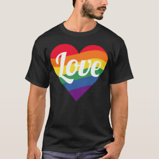 T-shirt Amis de cœur d'amour arc-en-ciel