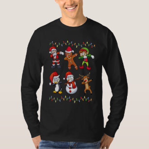 T-shirt Amis de lutin de Santa Dabbing Noël Enfants Garçon