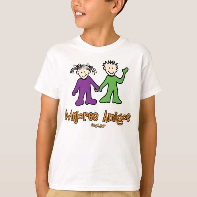 T-shirt Amis de Mejores (meilleurs amis) garçon et fille (Devant)