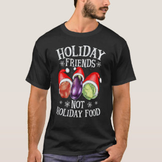 T-shirt Amis de vacances pas de nourriture végane monde vé