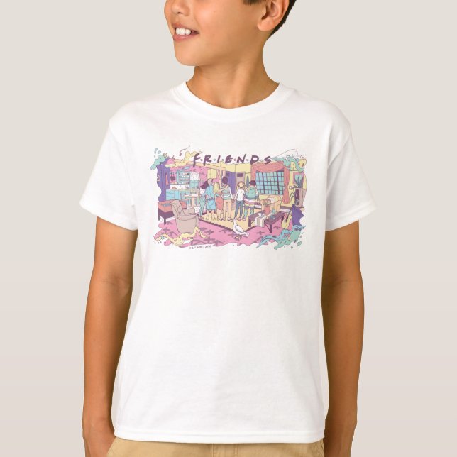 T-shirt AMIS™ | Dessin de l'appartement (Devant)