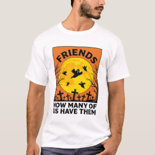 T-shirt Amis fantômes d'Halloween drôle d'horreur vintage_