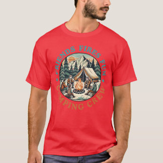 T-shirt Amis Feux Amusement Camping Randonnée Outrs rétro