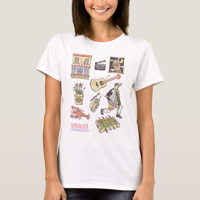 T-shirt AMIS™ | Graphique 3 icônes de dessin (Devant)