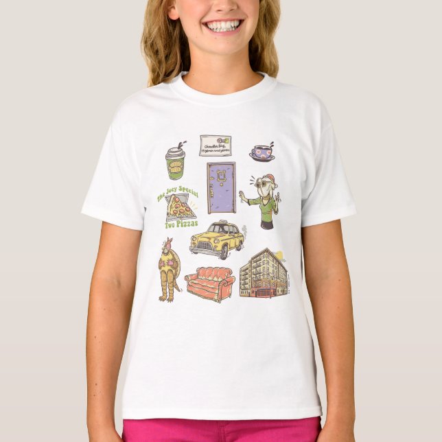 T-shirt AMIS™ | Icônes de dessin graphique 1 (Devant)