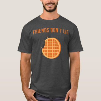 T-shirt Amis ne mentent pas Gaufre Hommes Femmes fille