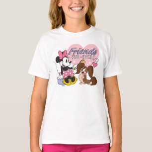 T-shirt Amis pour toujours Minnie et Puppy d'amour