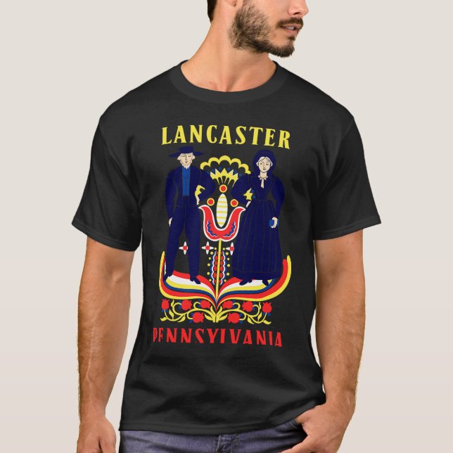 T-shirt Amish Folklore Lancaster Pennsylvanie (Devant)