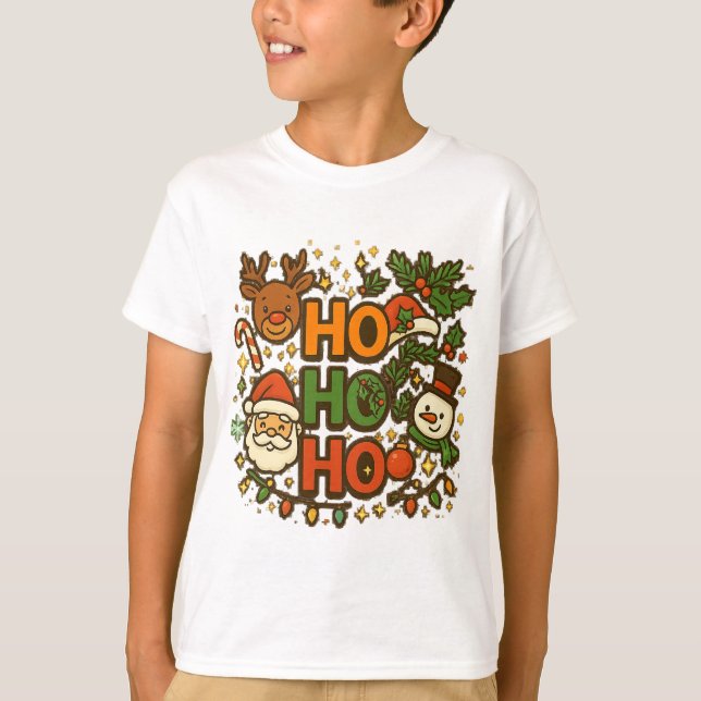 T-shirt AMITA | HO HO HO Holiday Crew Tee (Devant)