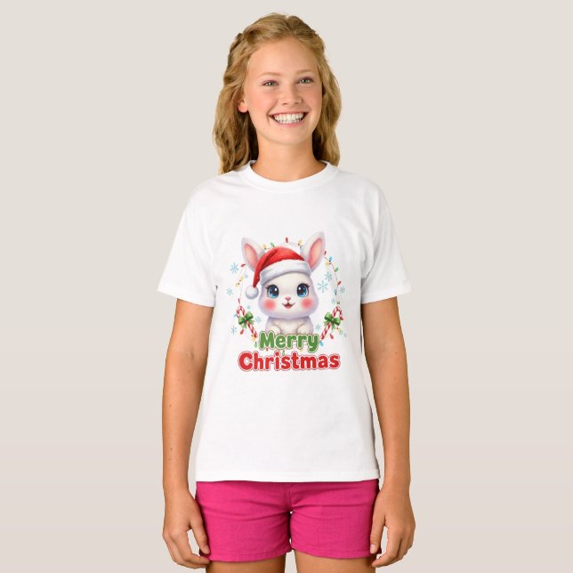 T-shirt AMITA - Merry Christmas Bunny (Devant entier)