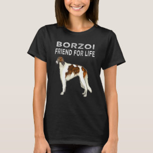T-shirt Amitié de chien Borzoi pour la vie