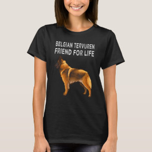 T-shirt Amitié de chien de Tervuren belge pour la vie