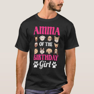 T-shirt Amma De L'Anniversaire Fille Chien Paw Anniversair