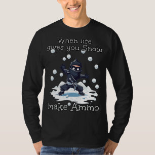 T-shirt Ammo drôle Ninja pour les combats de snowball en m