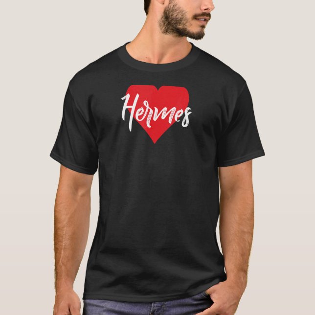 T-shirt Amo A Hermes Primer Nombre Yo Corazón (Devant)