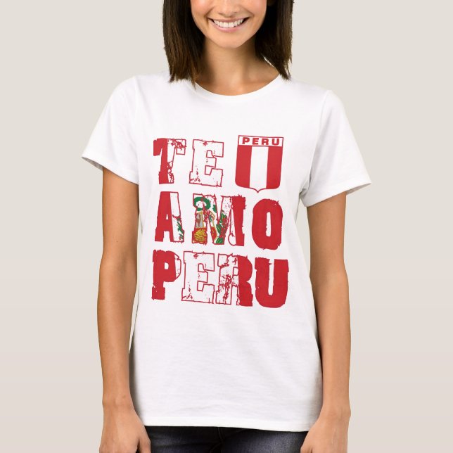 T-shirt AMO Pérou - amour Pérou de Te d'I (Devant)