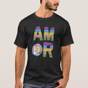 T-shirt Amor Easter Love Happy Bunny Chasse Oeufs Pastel E