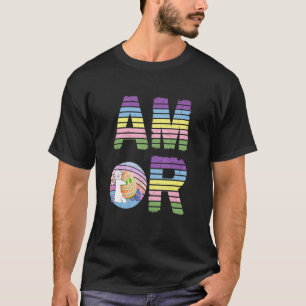 T-shirt Amor Easter Love Happy Bunny Chasse Oeufs Pastel E