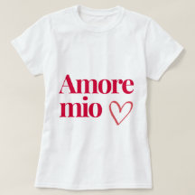 T-shirt Amore Mio ❤️ – Cadeau romantique en coton 
