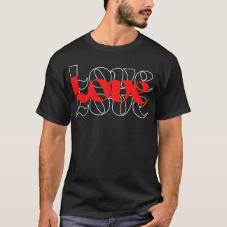 T-shirt AMOUR AMOUR AMOUR en famille Rouge et Blanche
